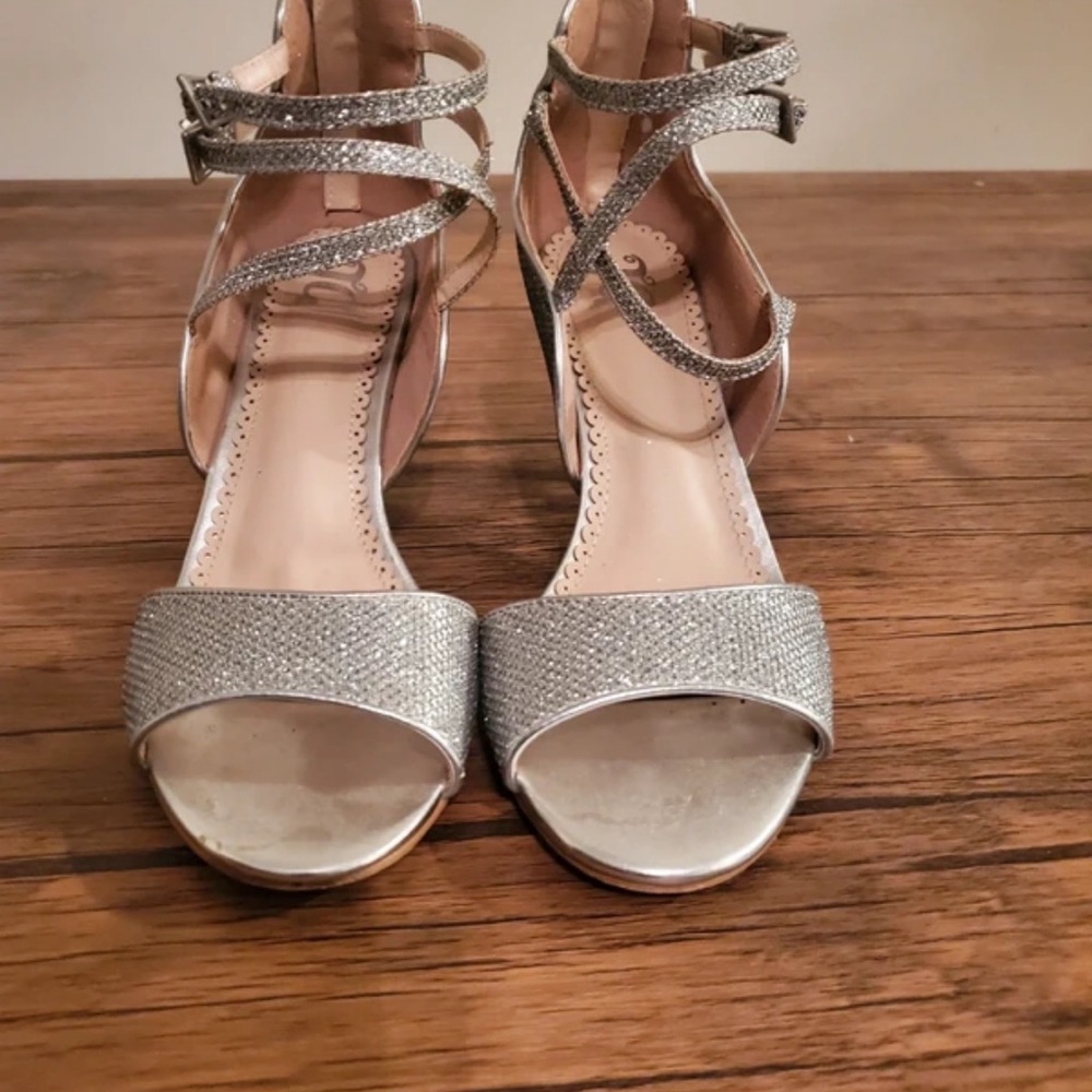 Elegant Silver Strappy Heels for Women